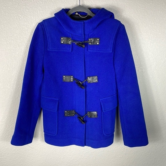 Burberry Jackets & Coats Burberry London Blue Toggle Duffle Wool